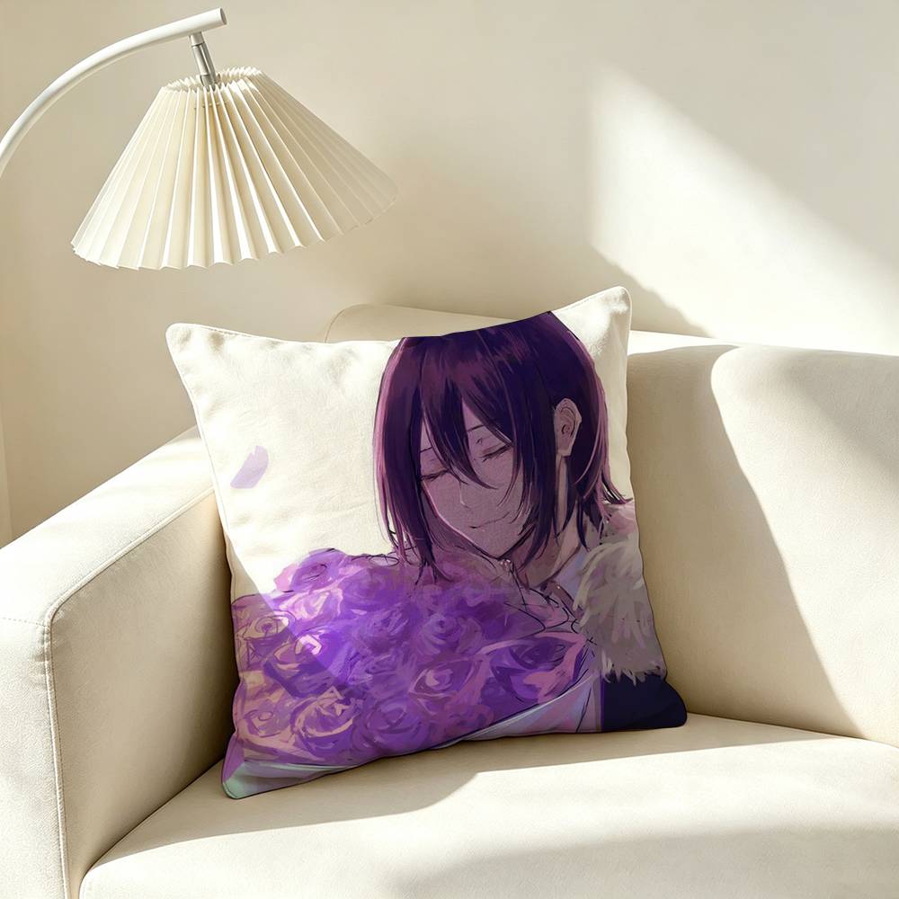 F-Fyodor Bungo Stray Dogs Square Double-Sided printed Pillow Case Bedroom Bedside Pillow Sofa Cushion Cover