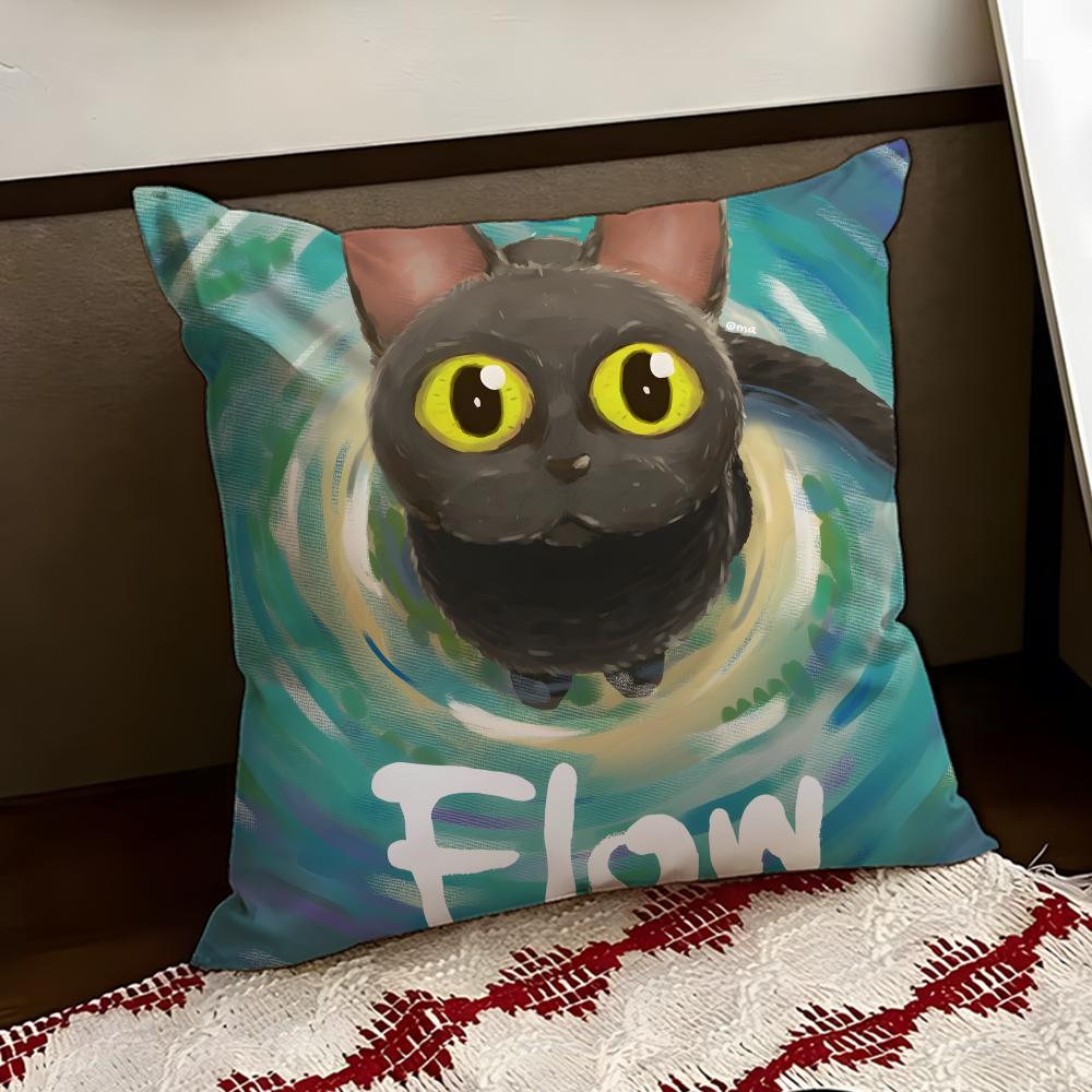 Cartoon movie FFlow Cushion Cover Reversible Soft Durable Pillow Cover Home  Car MultiScene Use for Daily Comfort