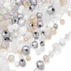 100-200 Stück 4 6 8 mm facettierte Glasperlen Weiß Gemischt Rondelle Kristall Lose Abstandshalter Perlen Für Schmuckherstellung DIY Armbänder Halskette