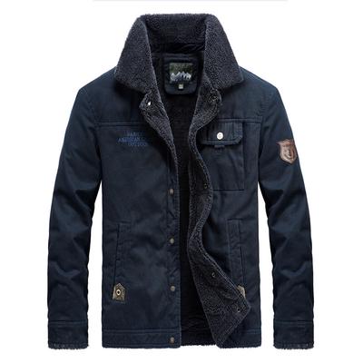 Vestes d'hiver Homme Col Fourrure Veste Militaire Homme Épaissir Chaud Vêtements d'Extérieur Mâle Doublure Polaire Manteaux