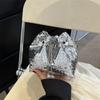 Chic Sequin Bucket Bag With Chain Strap 2023 Summer New Women's Street Style Shoulder Bag Crossbody Bag