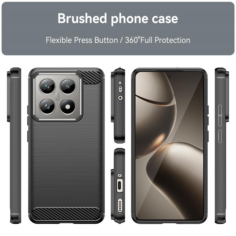 For Xiaomi 14T Case For Xiaomi 14T Pro Cover 6.67 inch Carbon Fiber Shockproof Silicone Bumper For Xiaomi 14 T 14T Pro 5G