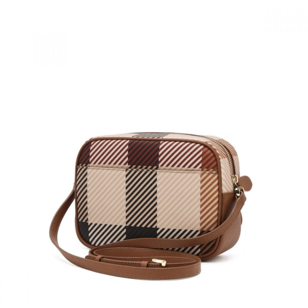 Daks Brown Big House Check Crossbody Bag Dcba2f681w2