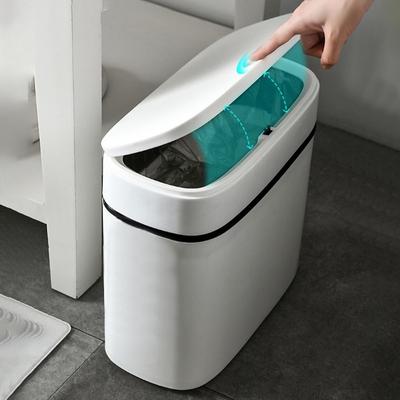 14L Bathroom Waste Bins Press-Type Trash Can Household Waterproof Dustbin Storage Box Kitchen Garbage Bins Paper Basket