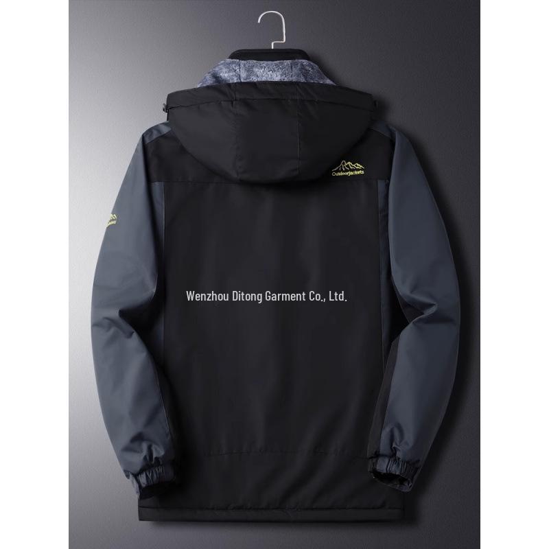 Men's 2025 Autumn/Winter Plus Size Thick Fleece-Lined Warm Cotton Jacket for Middle-Aged