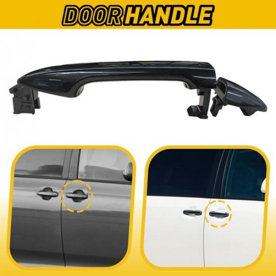 Exterior Door Handle For 2011-2016 Toyota Sienna Black Front Left Right Side Front Right Side 1pc