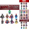 Marvel Superhero Series Building Blocks Abs Plastic Toy Figures Set Of 9 4.5cm Height