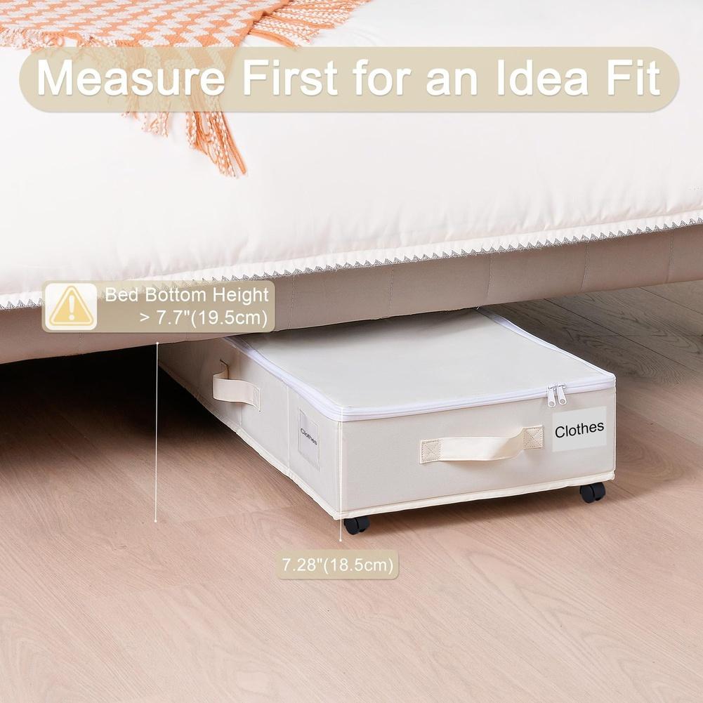 Foldable Organizer Underbed Storage Box Easy Mobility