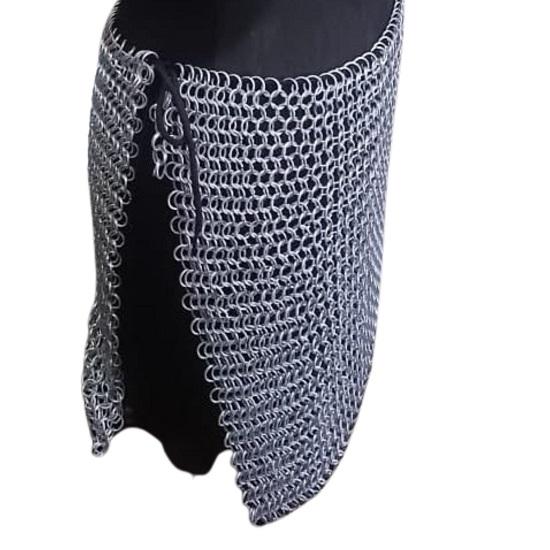 Aluminum Chainmail Skirt Lightweight Anodized Metallic Skirt, Festival Rave Chainmail  Women’s Costume