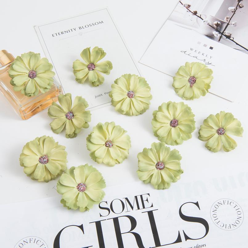 10/20pcs Artificial Flowers Cheap Daisy Heads Mini Home Wedding Decorations Diy Scrapbooks Fake Plants Festival Wreath Headdress