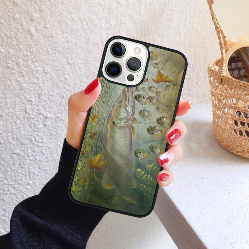 Pike Fishing Bait Spinner Phone Case for iPhone 17 Air 16 15 14 12 13 PLUS 11 PRO MAX Back Cover Fundas Shell