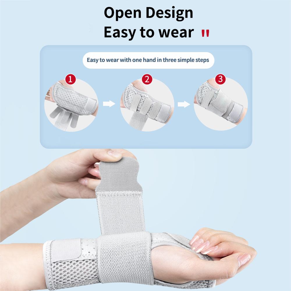 Comfortable and breathable double-support wrist compression brace, adjustable size to stabilize wrist joints, suitable for both