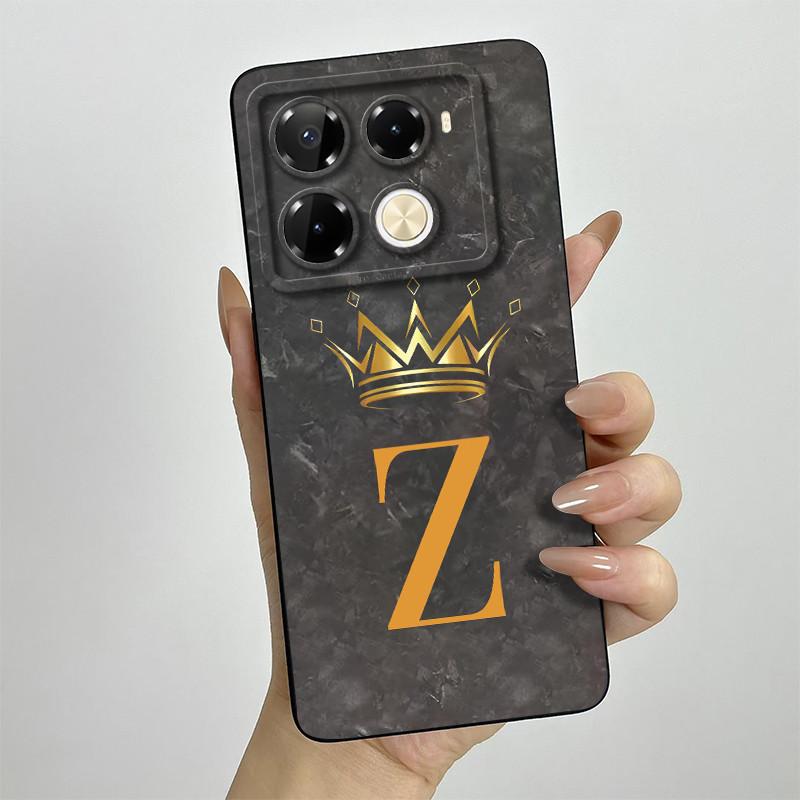 Phone Case For Infinix Note 40 4G X6853 Note 40 Pro Plus X6851B 40 Pro 4G X6850 5G X6851 Fashion Letters Matte Soft Cover Funda