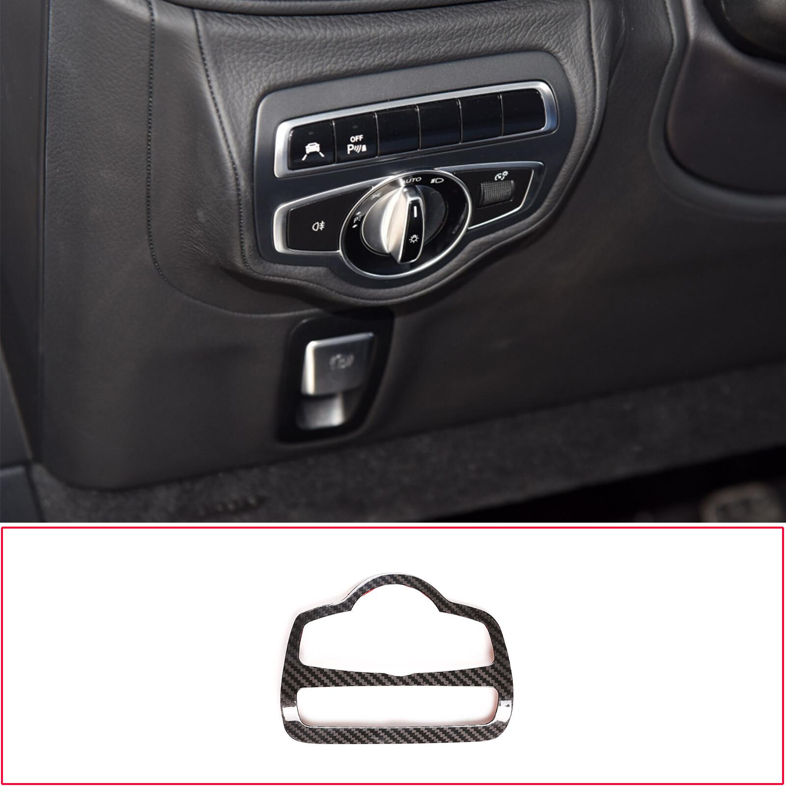Real Carbon Fiber Headlight Switch Trim For Mercedes-Benz G550 G63 -