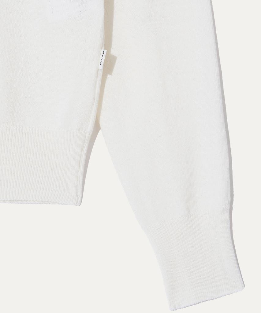 MAYOL My Logo Intarsia Round Neck Knit_Ivory