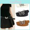 Elegant Y2k Rhinestone Butterfly Metal Buckle Stylish Womens Belt For Fashionable Outfits