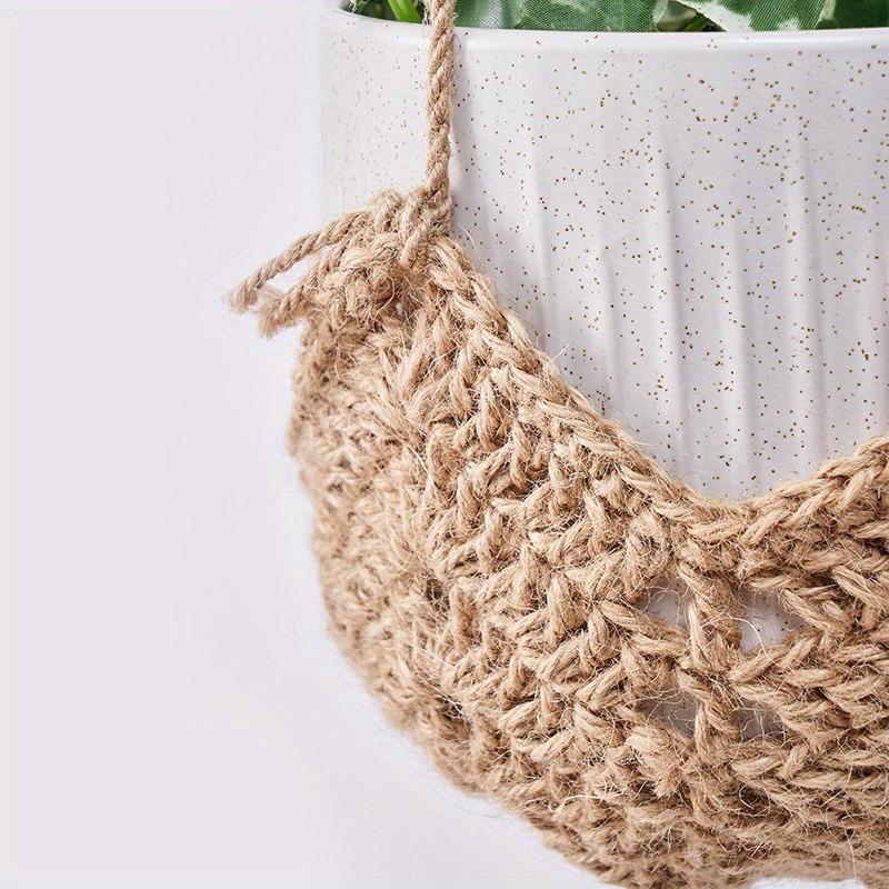 Flowerpot Net Hand-woven Cotton Rope Decoration Hanging Rope Hanging Basket Flowerpot Net Gardening Creative Plant Hanging