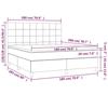 VidaXL Sommier à Lattes de Lit avec Matelas et LED, Lit Rembourré, Lit Double, Lit Adulte de Chambre à Coucher Intérieur, 3134898