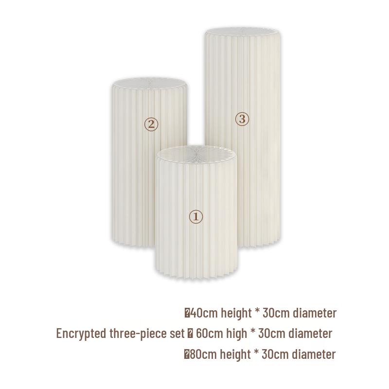 Multi-Layer Folding Exhibition Stand & Wedding Aisle Display Rack with Creative Cylinder Design