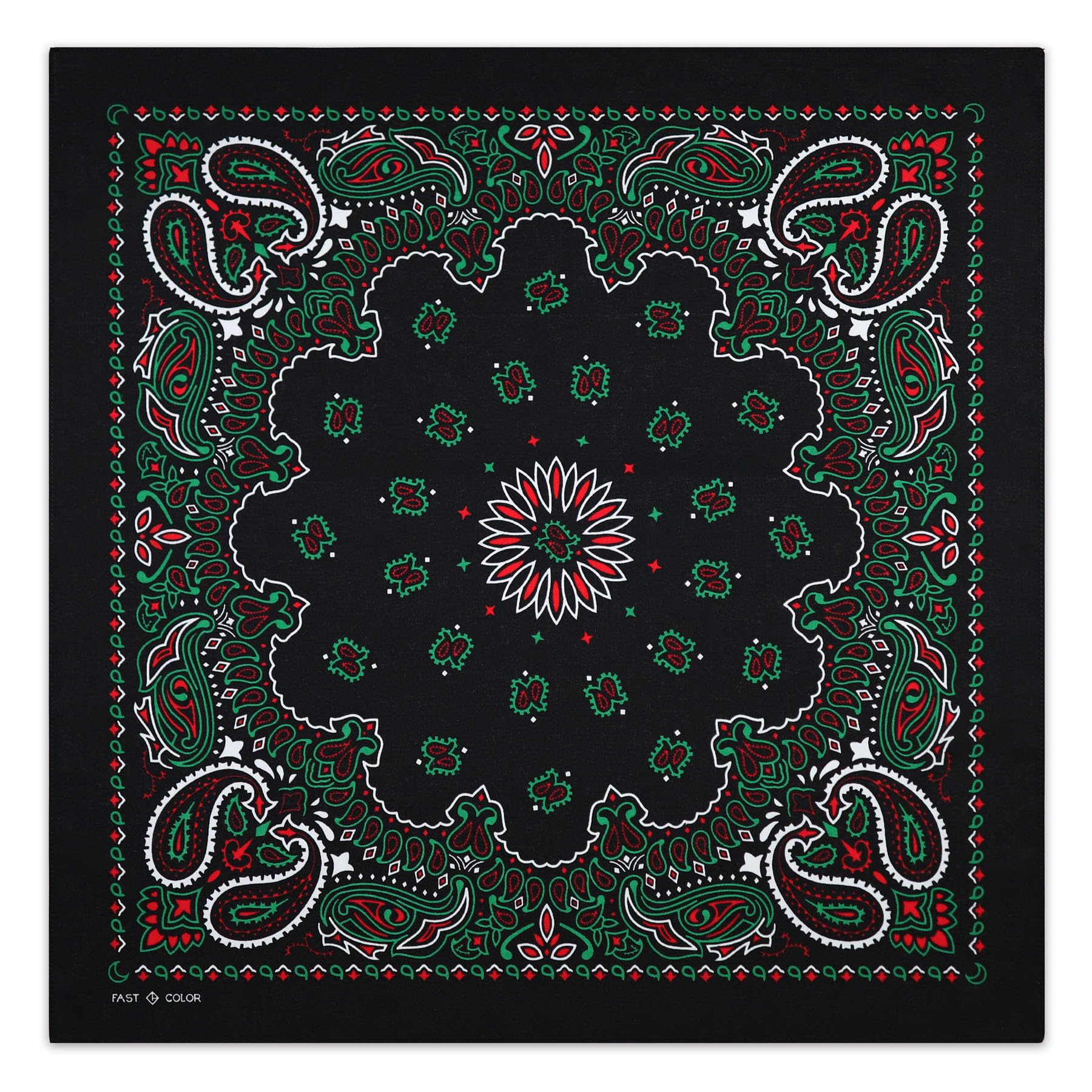 

Trifong Bandana Black Bandana Adult Paisley Men s Bandana Green Handkerchief Stylish 100% Cotton Unisex Women s 55cm x 55cm