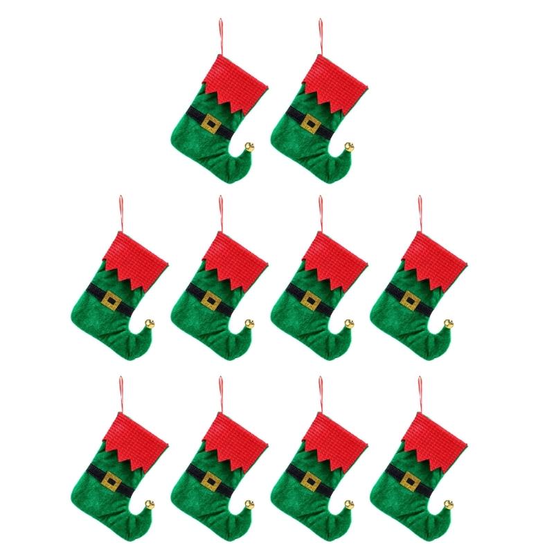 Festival Spotted Christmas Stockings Christmas Gathering Essential Stylish Hanging Stockings with Adjustable Belts
