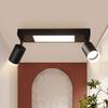 Plafonnier spot LED - NETTLIFE - Spot de Plafond 2 ampoules - Noir - GU10 20W 3000K - Orientable 350°