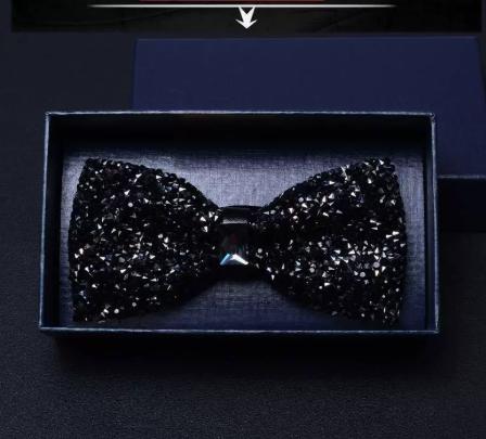Галстук-бабочка, галстук-бабочка, рубашка жениха, классный черный One Size
