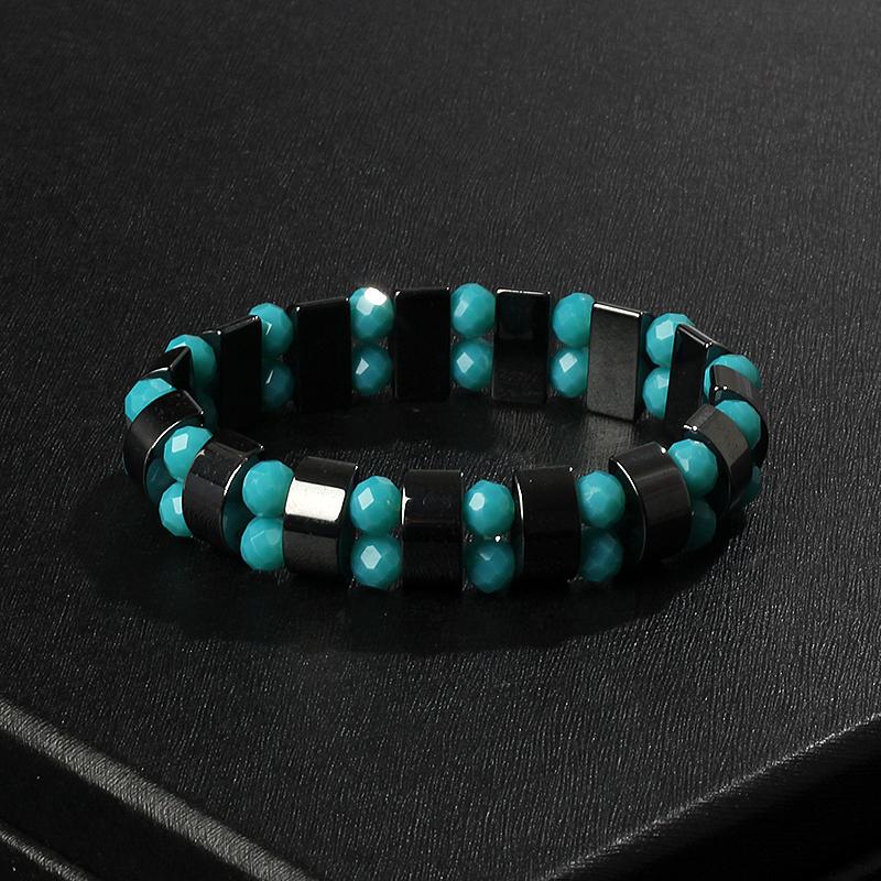 Fashion Wave Hematite Magnetic Bracelet Men Original Beaded Hematite Energy Bracelets for Women Positive Energy Jewelry Pulsera