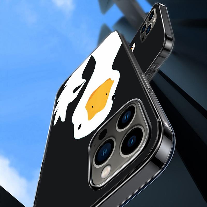 Cartoon Duck Goose Game Cover Phone Case For iPhone 16 17 Air 15 14 Pro Max 16E Phone Case 13 Mini 12 11 7 SE 8 Print Pattern Fi