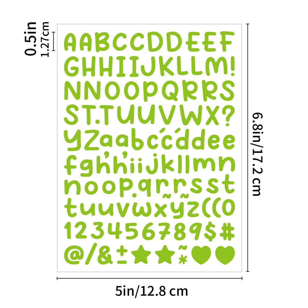 0.5inch Alphabet Stickers Small Size Greeting Cards Decorative Letter Stickers for Clipping Books