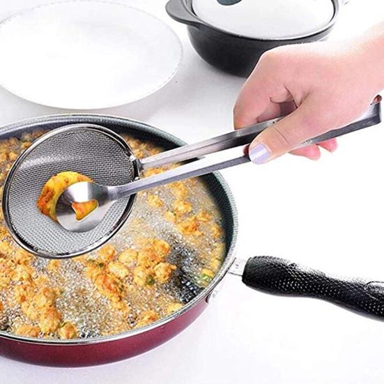 Keuken Multifunctionele Filterlepel Tangen Gefrituurd Voedsel Zeef Klem Zeef Gereedschap