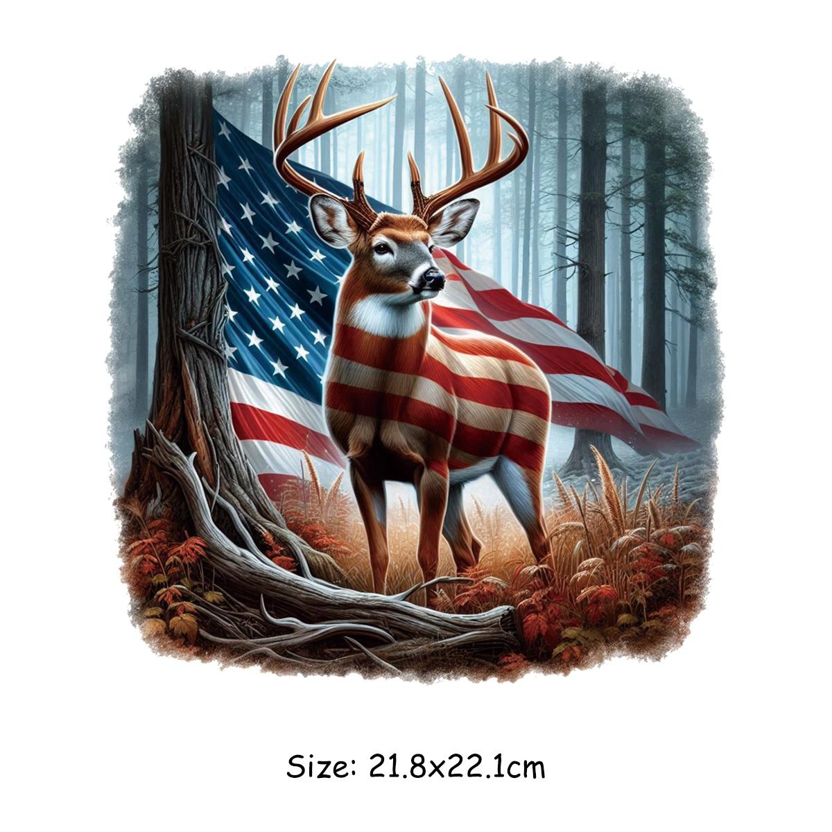 

Forest Goat Parches Para Ropa Флаг Pattern Наклейки Толстовки Топы A-Level Моющийся Термопресс Винил Diy Термоперенос