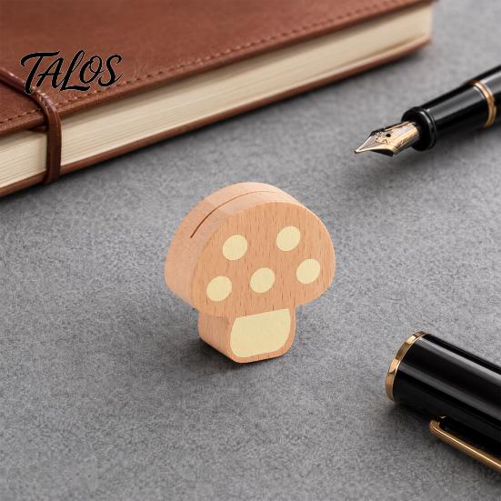 No Scratch Photo Holder Wooden Mushroom Place Card Holder, Mini Hedgehog Table Number Solid Wood Clip Farmhouse Note Picture for Home Office Shape