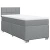 Vidaxl Kontinentalbett Mit Matratze, Hellgrau, Stoff, 80X200 Cm