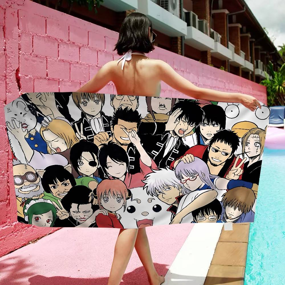 Funny Japanese GINTAMA Microfiber Beach Towel Absorbent Quick dry Soft Yoga Swimming Resort Mountain Climbing Towel