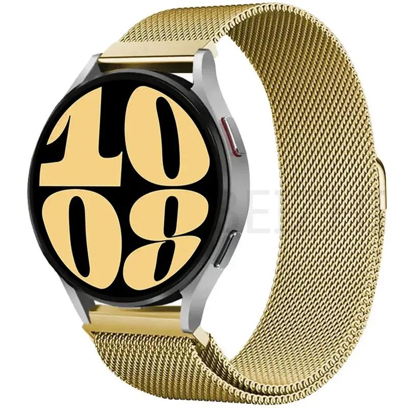 Milanese loop band for Samsung Galaxy Watch 7-FE-6-5-4-Classic 20mm 22mm Metal magnetic bracelet Huawei watch GT 5-4-3-2 strap