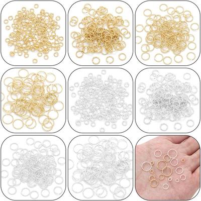 20Pcs Copper Basket Plated Thread Cutting Jump Ring For DIY Necklace Bracelet Earrings Jewelry Making Craft Accessories