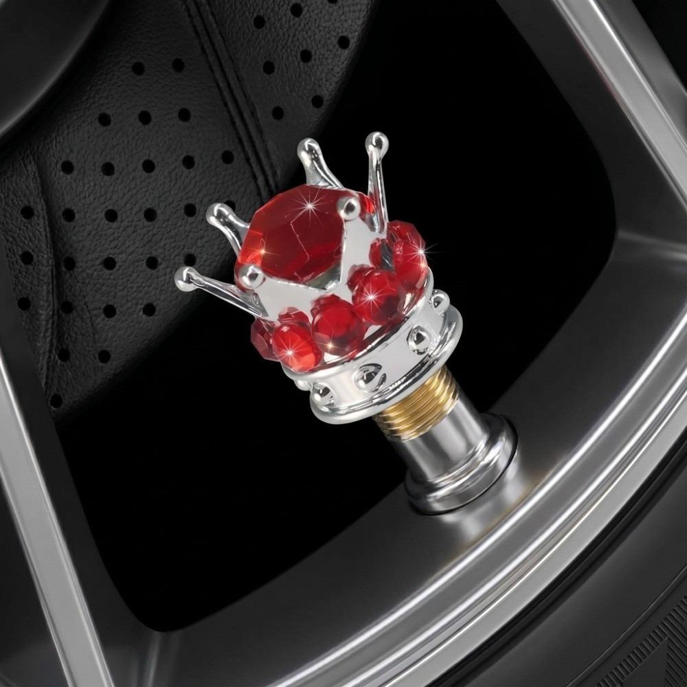 4PCS Crown Diamond Vehicle Car Tire Caps Covers Car Wheel Tire Valve Caps  Customization