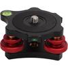 Tripod Head Leveling Base Camera Leveler, Triple Wheel Leveler Bubble Black LP-64 Leveling Base, 3/8” Thread, -5° Angle Adjustment for SLR Camera