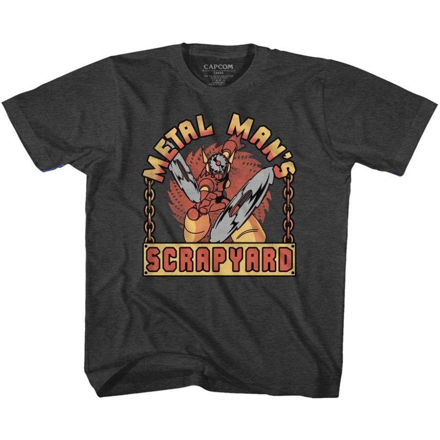 Mega Man Capcom Video Game Metal Man s Scrapyard Sign Toddler T-Shirt Tee Black S