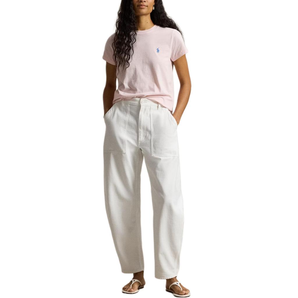 Polo Ralph Lauren Maglietta a maniche corte girocollo in cotone tinta unita Classica Donna tops 211B14605-014