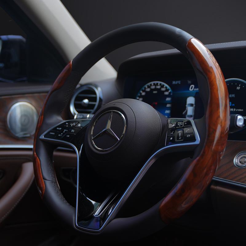 Auto Lenkradbezug Mahagoni Maserung Rutschfest Silikon Lenkrad Booster Bezug Für 38cm 15inch Auto