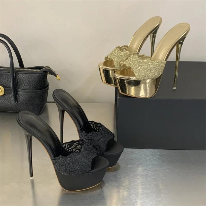 women's sandalsEilyken Women Slippers Sexy Super Thin High Heels Stripper Shoes Fashion Platform Peep Toe Slide Zapatos De Mujer