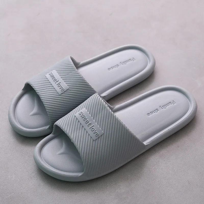 Fashion Summer Bathroom Slippers Men Women Non-slip fashion Slides Indoor House EVA Slippers Woman Couples at Home Happy Flops