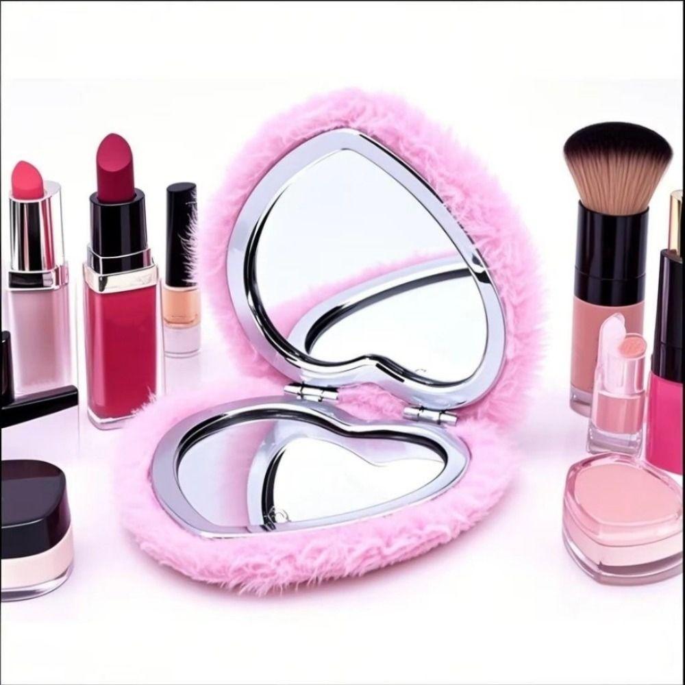 Folding Makeup Mirror Double-sided Elegant Travel Handheld Mirror Valentine's Day Gift Mini Pocket Cosmetic Mirror Student