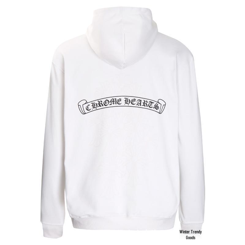 Chrome Heart Pure Cotton Terry Zip-Up Hoodie with Hood