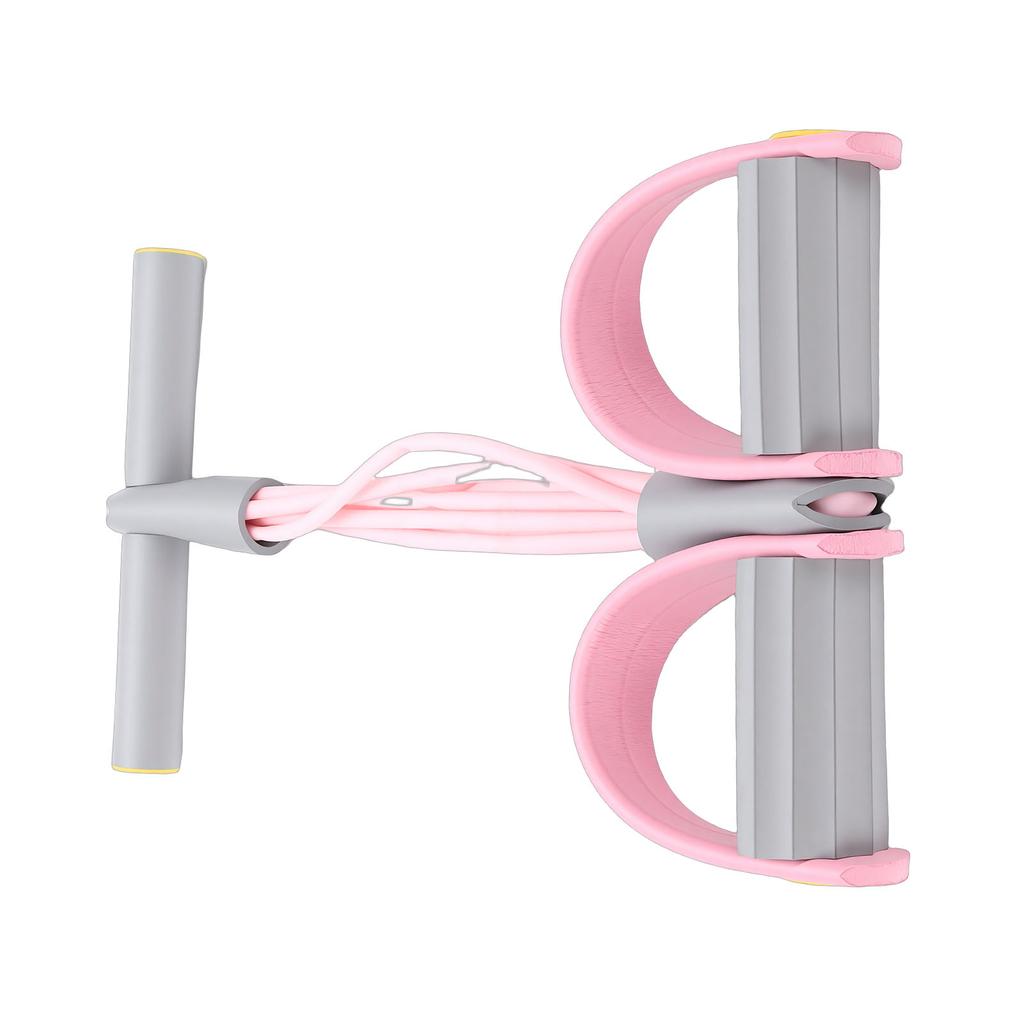 Manual Tension Training Pedal High Elastic Non Slip Soft Grip 6 Tube Pedal Ankle Puller for Home Pink
