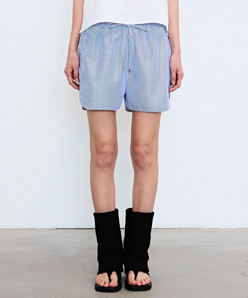 Nigaennikol Minimal Stripe Shorts Pants_Blue