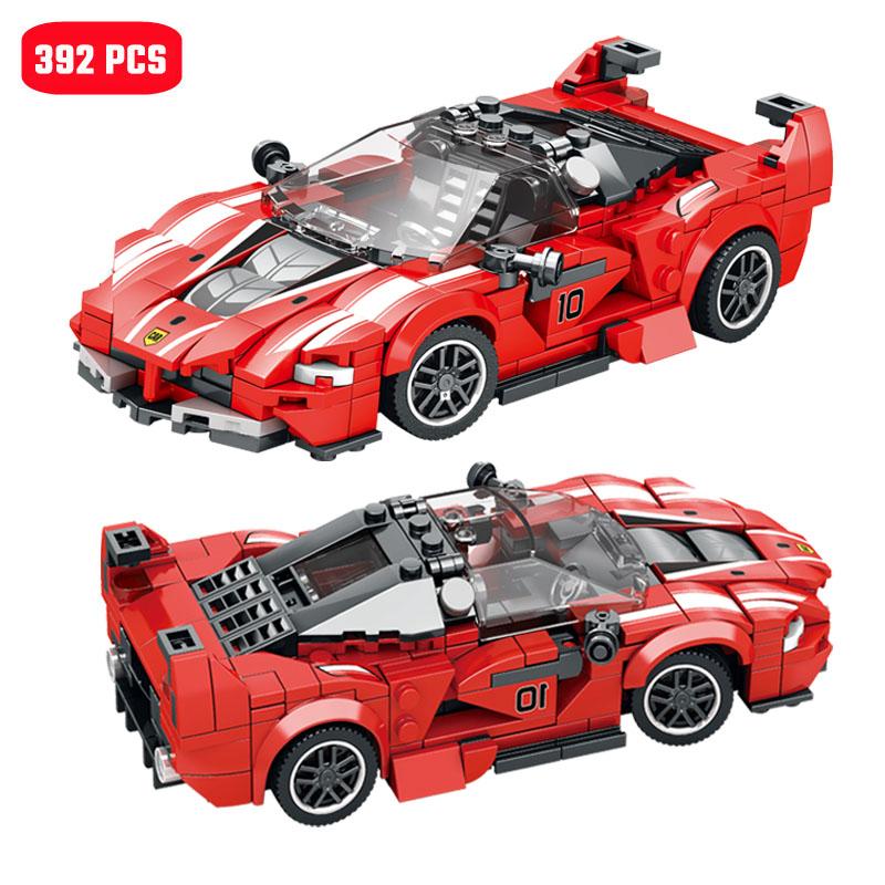 Non-Toxic Creative Ideas City Famous Racing Vehicle Model Building Blocks Moc Sports Car Assembly Bricks Kids Toys For Children Birthday Gifts