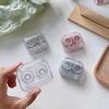 Tragbares Transparentes Pinzetten-Saugnapf-Stäbchen-Behälter-Set Tragbare Kontaktlinsenbox für Damen Reise-Kontaktlinsen-Etui Geschenk